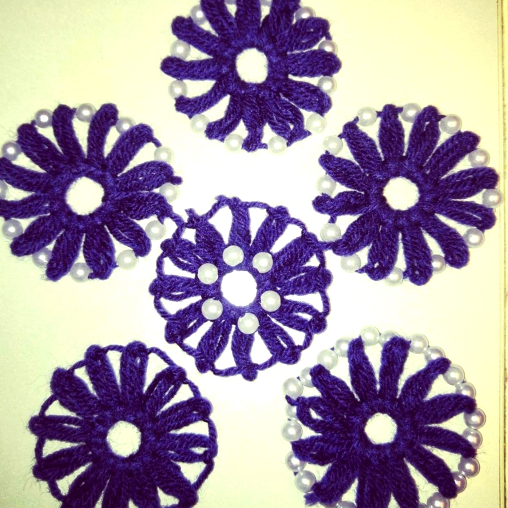 Handmade Knit Crocheted Wedding Flowers